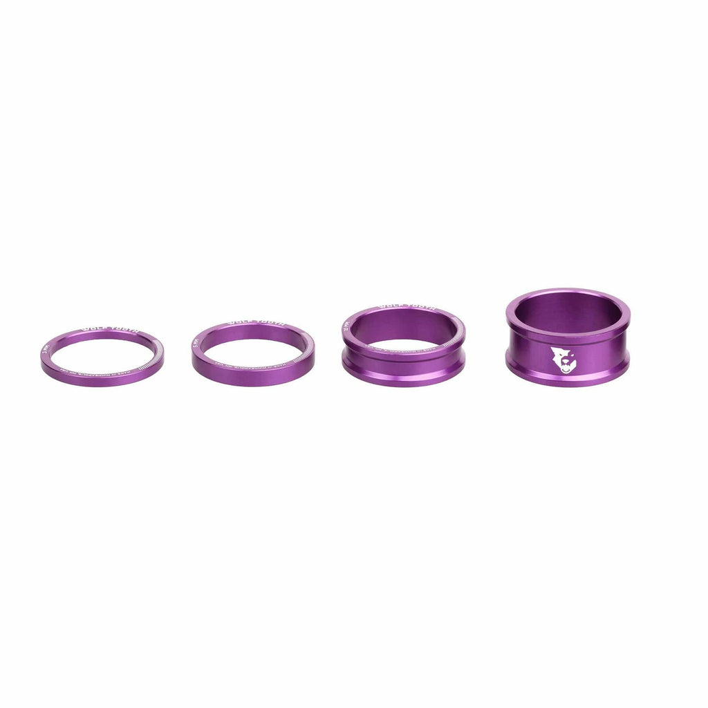 Wolf Tooth Precision Anodized Headset Spacers (Orange, 3, 5, 10, & 15Mm)