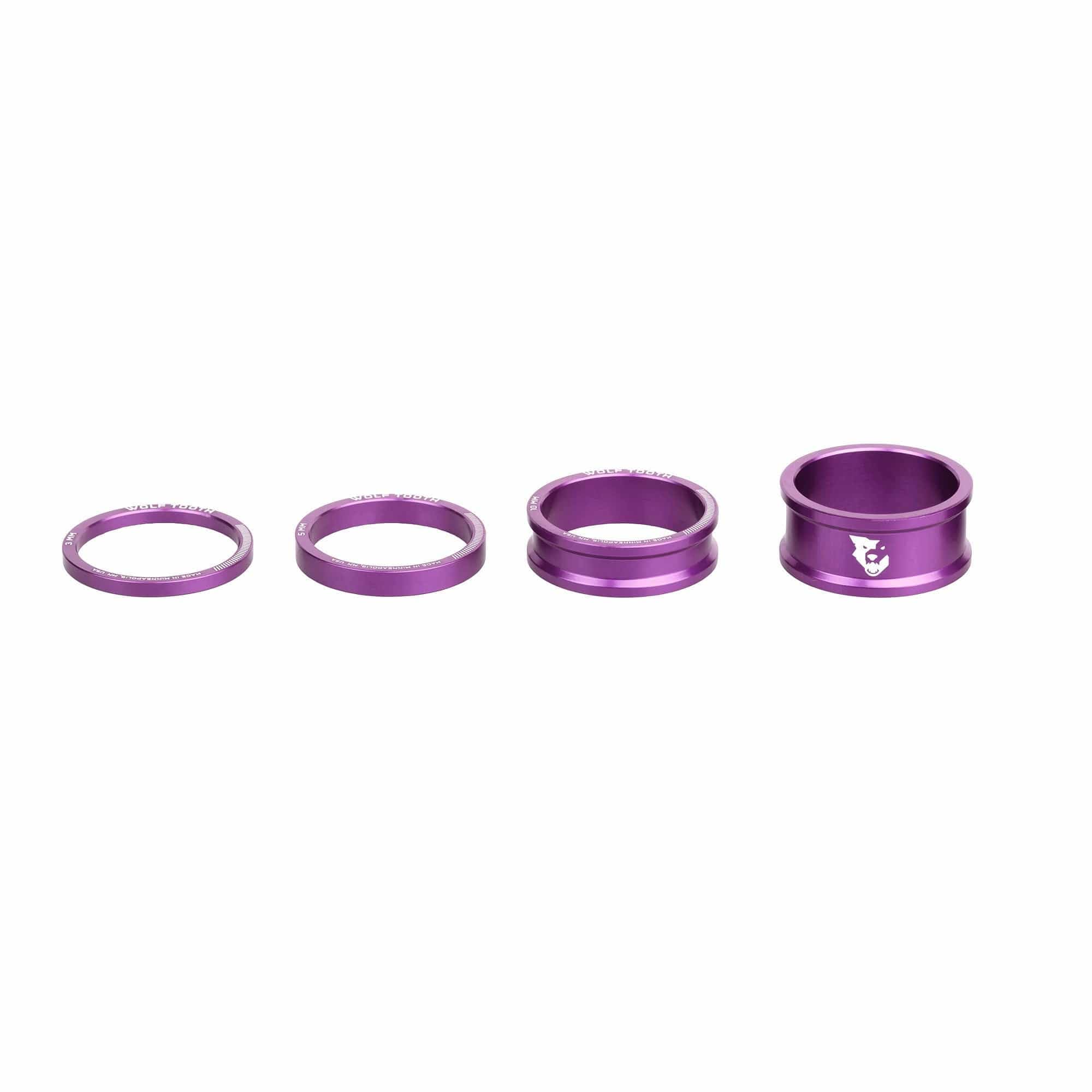 Wolf Tooth Precision Anodized Headset Spacers (Orange, 3, 5, 10, & 15Mm)