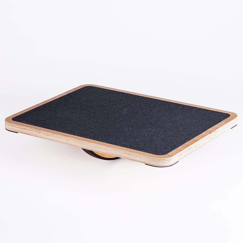 Strongtek Professional Wooden Balance Board With Crossed Hardwood Base, Advanced Rocker Board For Core Strength, Stability Train