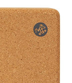 Manduka Cork Lean Yoga Block - Resilient Sustainable Material, Portable, Comfortable, Easy to Grip Fitness, Yoga Exercise & Pila