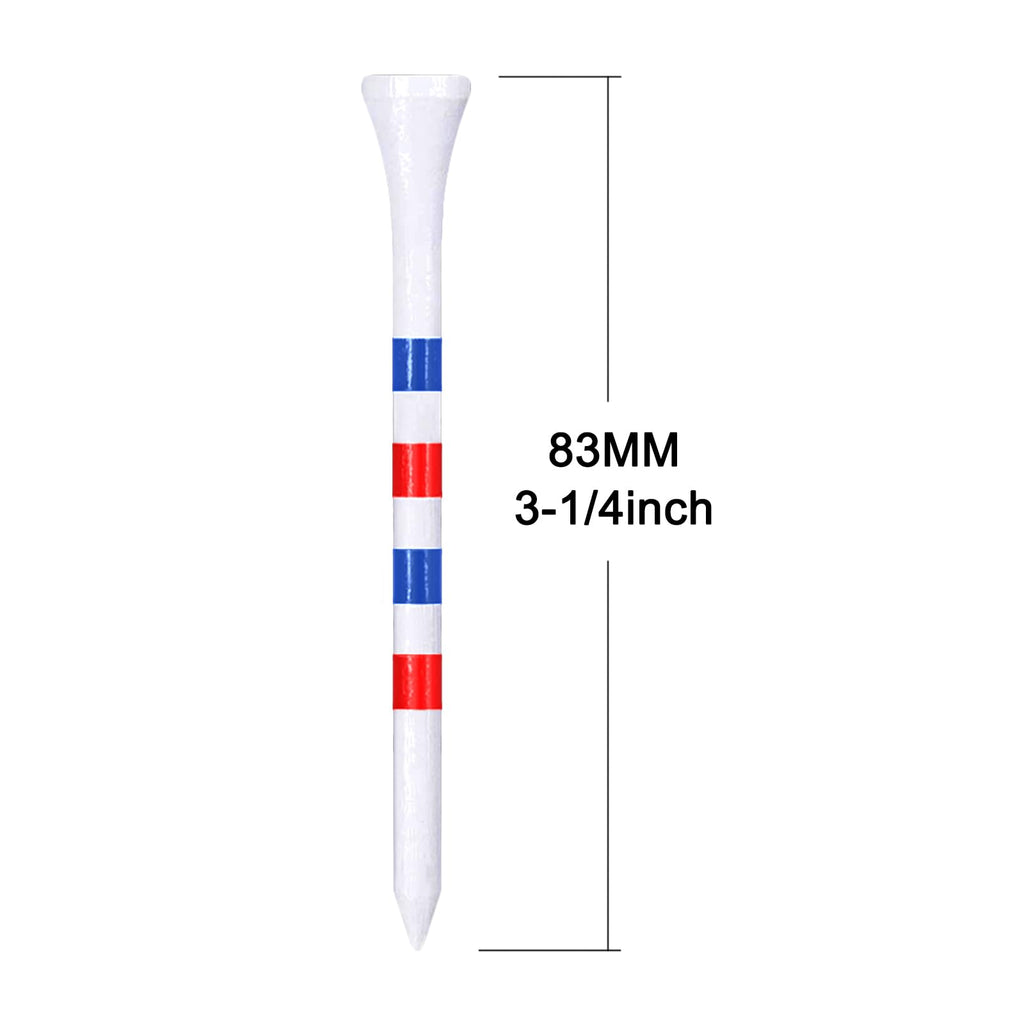 Zivisk Bamboo Golf Tees, 3 1/4 Inch Long Tees Golf 100 Count, Strong Sustainable Biodegradable