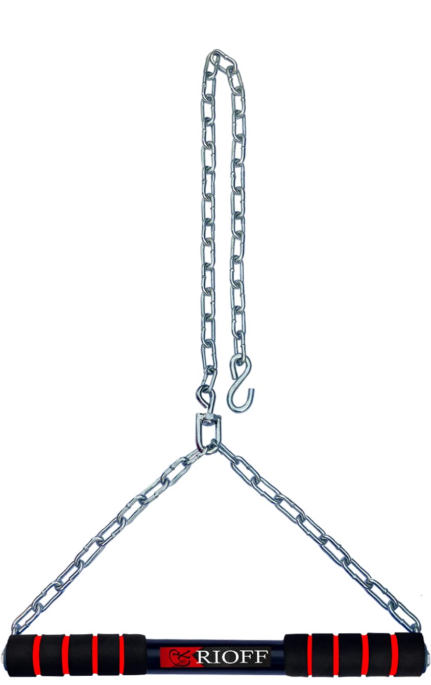 Rioff 6 ft Height Increaser Chin up bar,Pull up bar at Home with Chain Heavy Chain Rod, Extremely Durable Heavy Duty weight (6 F