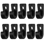 Andys Orchids Kayak J Hooks, 10Pcs Black Nylon Lashing Hook Bungee Cord Hooks For Boat Kayak Canoe Rowing Boats Bungee Cord Port