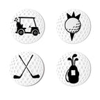 Myartte Creative Golf Ball Marker Soft Enamel Golf Markers 24.4Mm Assorted 5 Pcs (Golf Club)