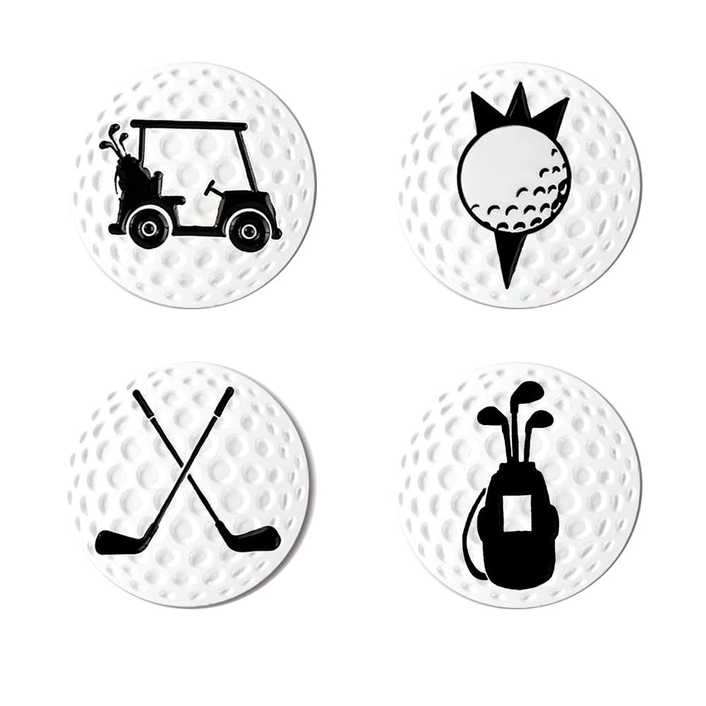 Myartte Creative Golf Ball Marker Soft Enamel Golf Markers 24.4Mm Assorted 5 Pcs (Golf Club)