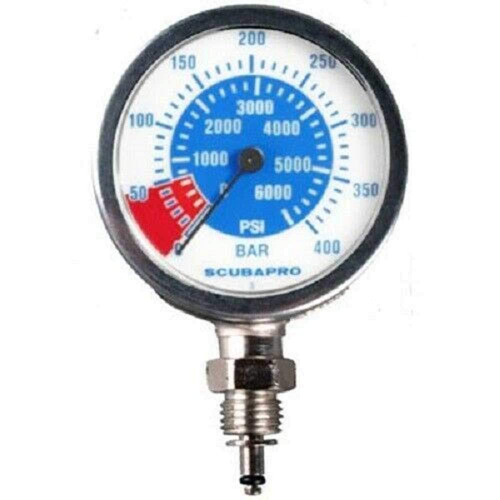 Scubapro Dual Bar Psi Analog Metal Pressure Gauge