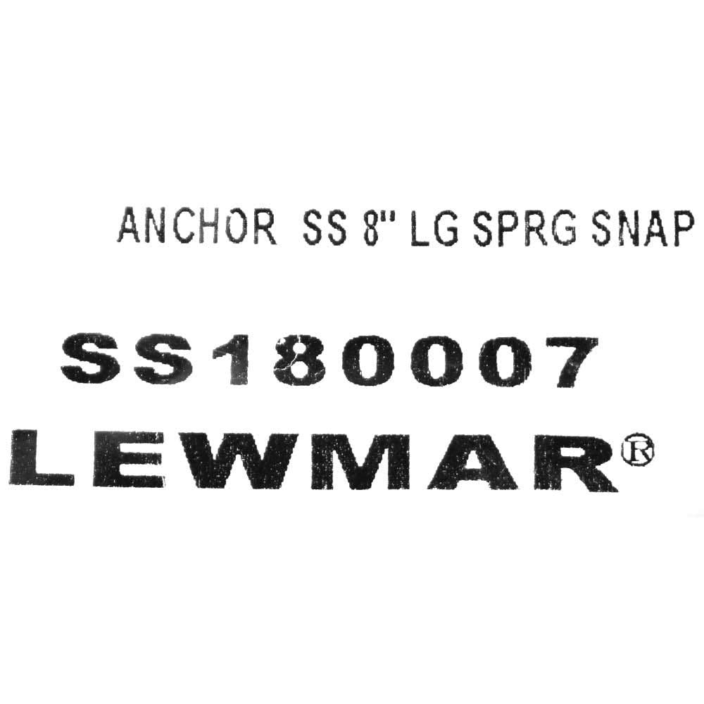 Lewmar Ss180007 Anchor Ss 8'' Lg Sprg Snap