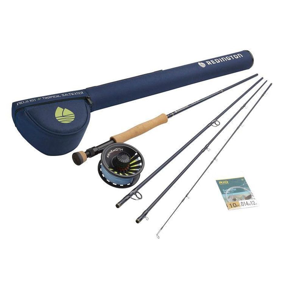 Redington Tropical Saltwater Fly Fishing Field Kit, 9' Medium-Fast Action Rod And Behemoth Reel, Saltwater Fly Line, Carrying Ca
