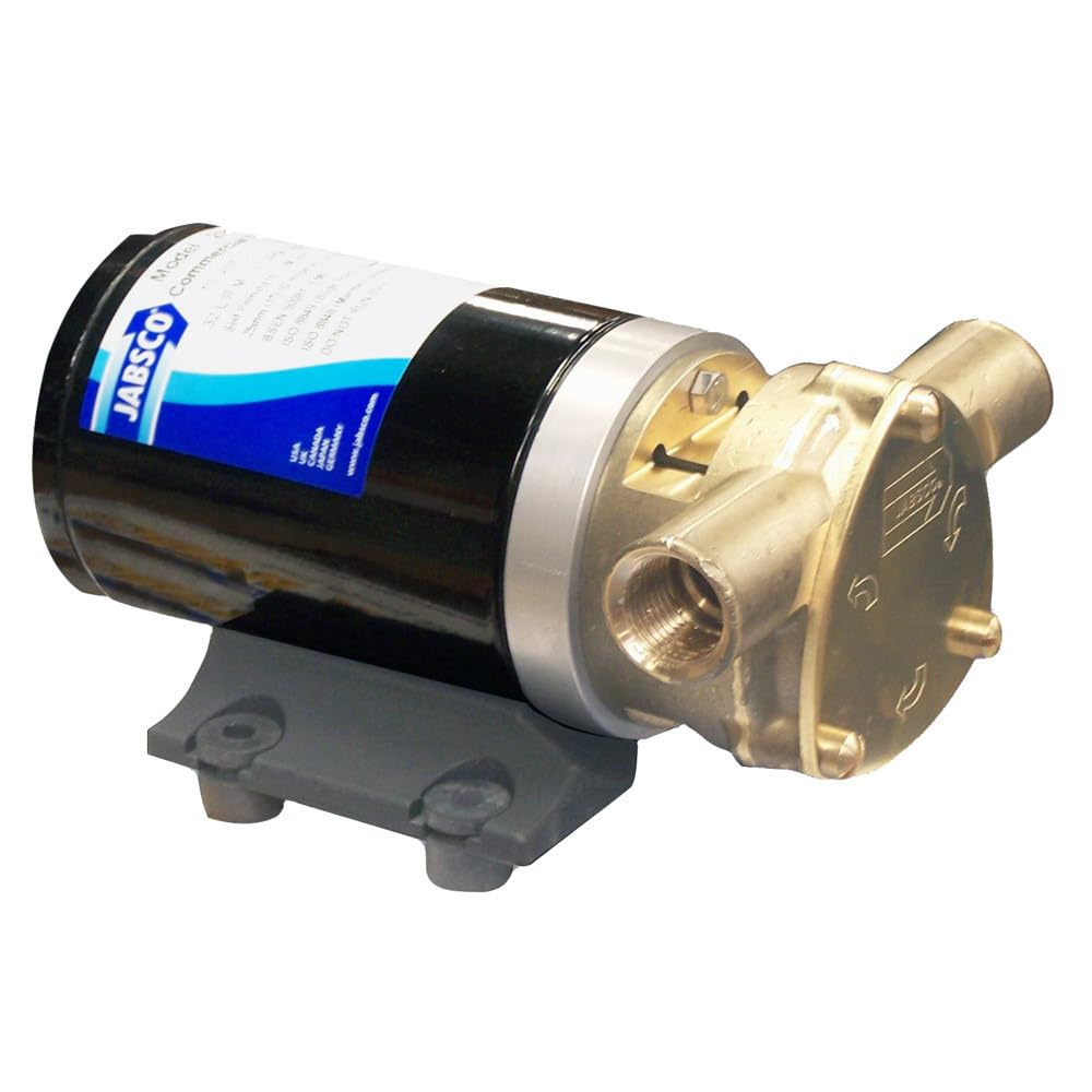 Jabsco 18670-0123 Marine Water Puppy Bilge / Sump Flexible Impeller Commercial Duty Pump 470-Gph, 12-Volt, 15-Amp Non-Ce, 1/2''