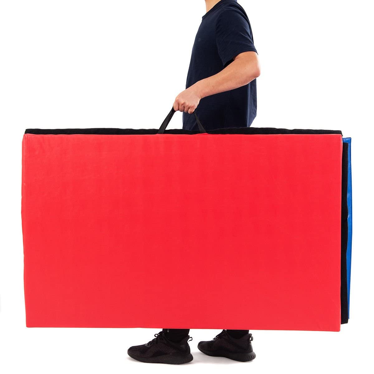 Mat Expert 4X10X2'' Gymnastics Mat Thick Folding For Tumbling Exercise Gym Fitness Mat With Hook & Loop Fasteners (Multicolor)