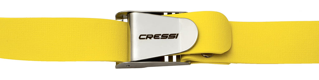 Cressi Quick-Release Elastic Belt With Metal Buckle, Yellow, One Size