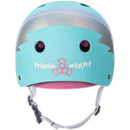 Triple Eight The Certified Sweatsaver Helmet For Skateboarding, Bmx, And Roller Skating, Teal Hologram, Large/X-Large