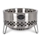 Petromax Feuerhand Tyropit Fire Bowl, Even Heat Low-Smoke Low-Soot Stainless Steel Fire Pit For Campfires, 22.4 Inch Diameter