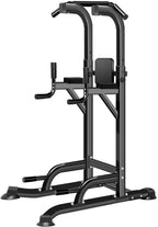 Power Tower Adjustable Height Pull Up Dip Station Multi-Function Home Strength Training Fitness Workout Station For Home Gym (K)