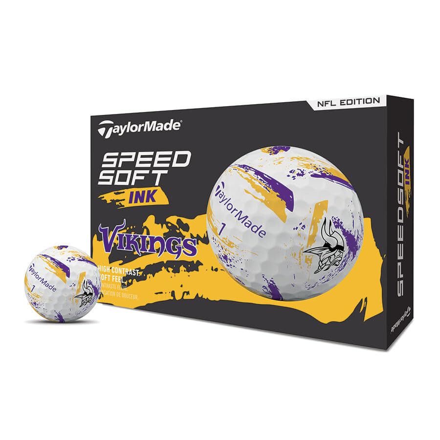 TaylorMade Golf Speed Soft Ink NFL Minnesota Vikings Dozen