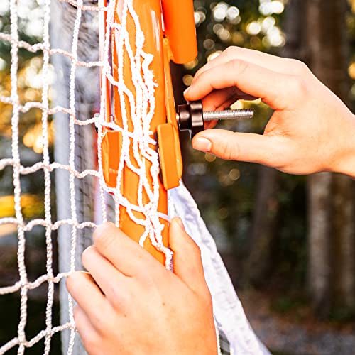 Franklin Sports Lacrosse Backstop Net - Lax Goal Extra Large Durable Net For Shooting Training + Practice - - 12' X 9'