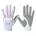 Bnf 4xWomens Golf Glove Breathable Left Right Hand Golfer Gloves White Pink M