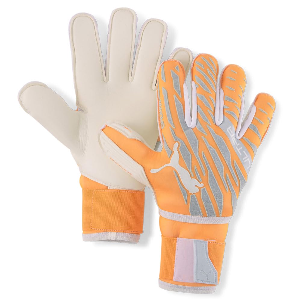 PUMA Mens Ultra Protect 1 Rc Goalkeeper Gloves Soccer Cleats - Orange - Size 10