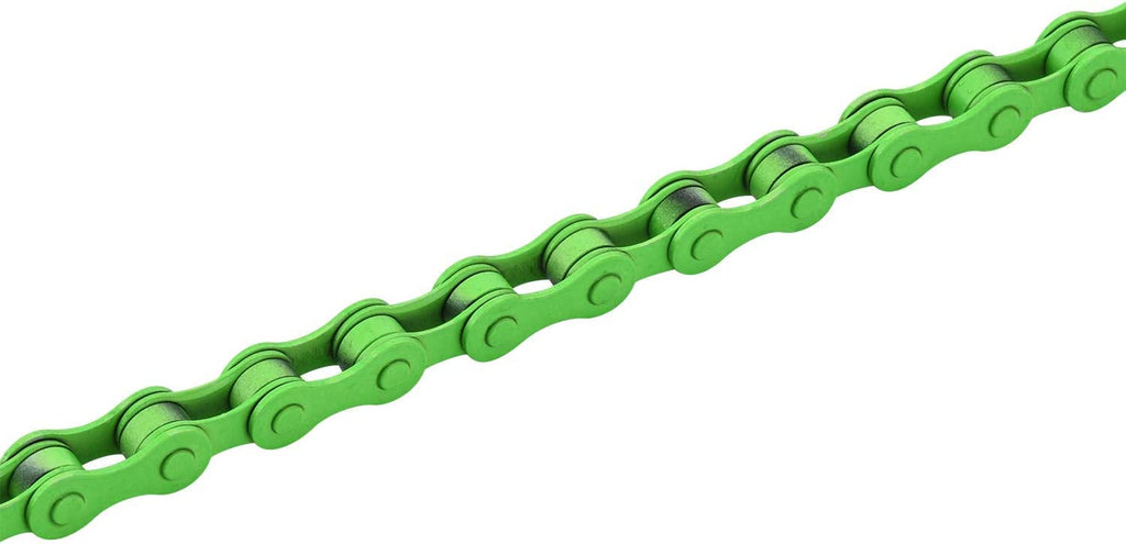 Single-Speed Bicycle Chain, 1-Speed Bike Chain, Multicolour, 1/2 X 1/8 Inch, 116 Links (116L, Green, 1)