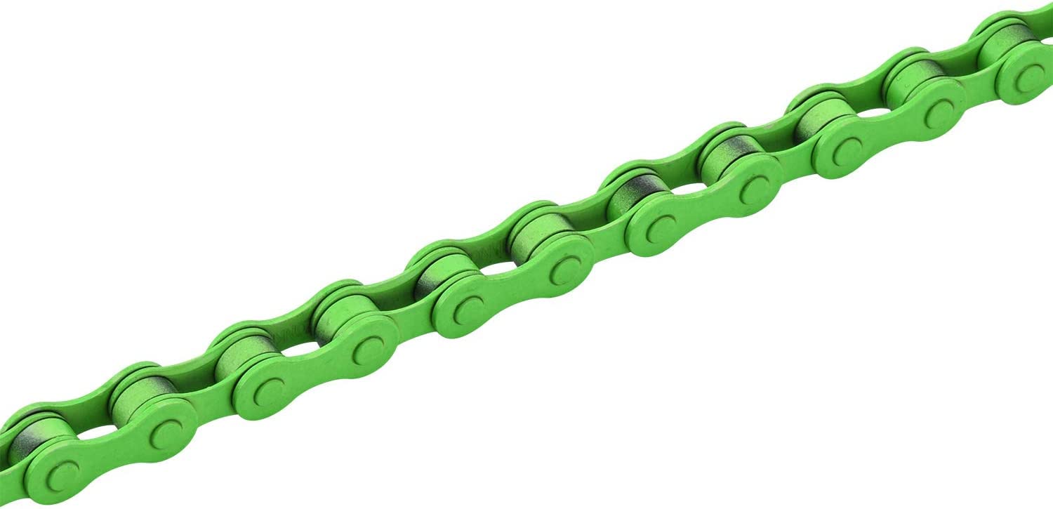 Single-Speed Bicycle Chain, 1-Speed Bike Chain, Multicolour, 1/2 X 1/8 Inch, 116 Links (116L, Green, 1)