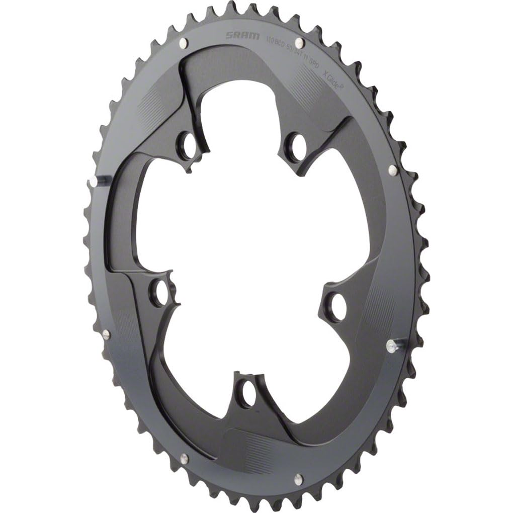 Sram Force 22 50T 110Mm Bcd Yaw Chainring Black For Hidden Or Non-Hidden Bolt Use With 34T