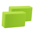 SNAPPSY 2X Yoga Blocks Anti Slip Yoga Prop Accessories for Indoor Sports Gym Fitness Green