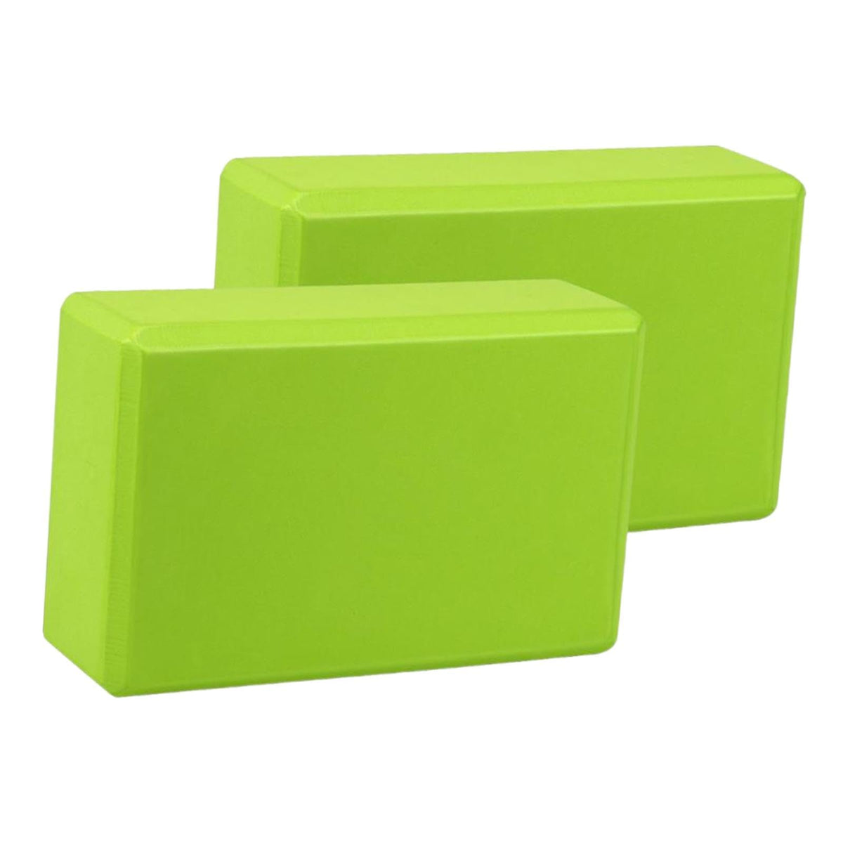 SNAPPSY 2X Yoga Blocks Anti Slip Yoga Prop Accessories for Indoor Sports Gym Fitness Green