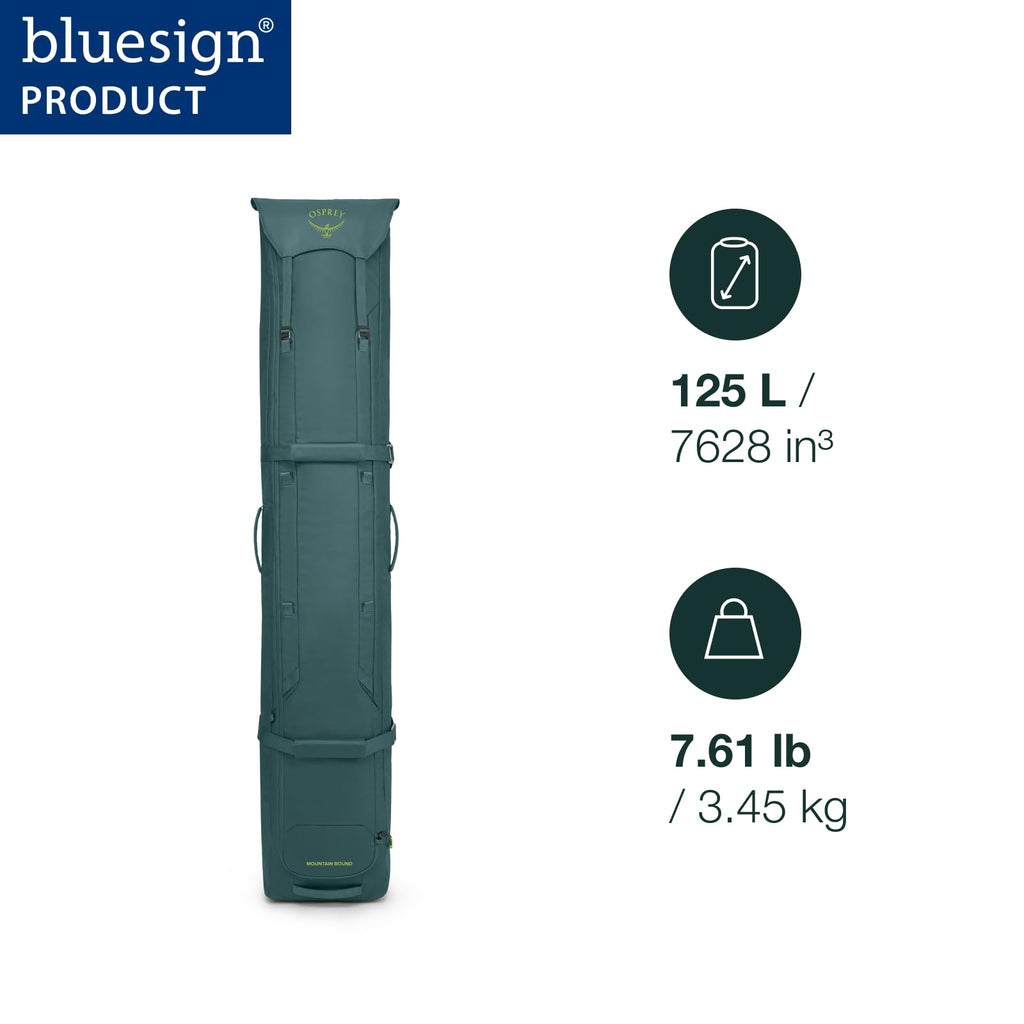 Osprey Mountain Bound Roller - Ski and Snowboard Winter Travel Bag with Oversized Wheels - Durable, Water-Resistant Design with