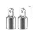 TINGZHIGO Bimini Top Eye End Cap Fits 7/8 inches(22mm) OD Round Tubing, with A L Shape Hex Allen Wrench, 316 Stainless Steel,Bim