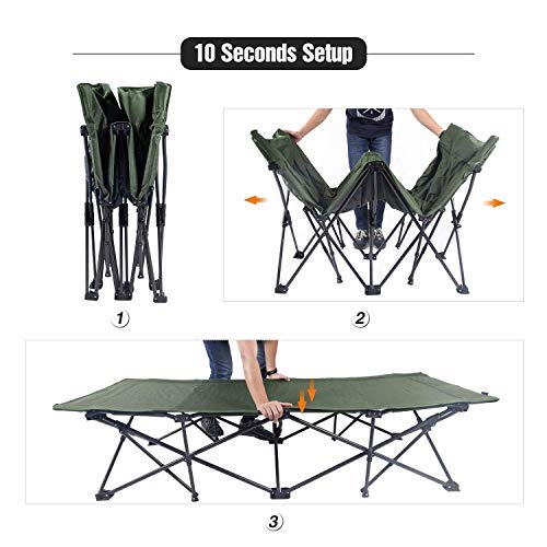 Redcamp Oversized Camping Cots For Adults 500Lbs,33'' Extra Wide Tall Sleeping Cots Heavy Duty, Xl Cots Portable For Outdoor Ind
