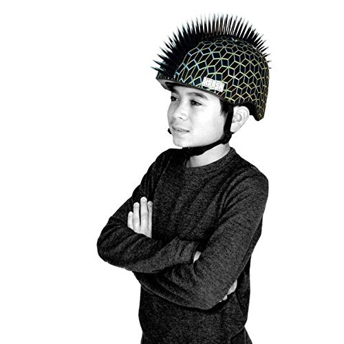 Krash Techno Geo Youth 8+ Mohawk Helmet, Techno Neo Geo Black (8042924)