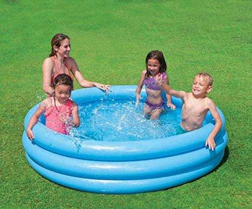 Intex Fba_58446Ep Crystal Blue Kids Outdoor Inflatable 66'' X 15''Swimming Pool, Beige, 8''