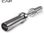 CAP Barbell 2 Solid Olympic Dumbbell Handle, No Collars, Chrome (New Version)