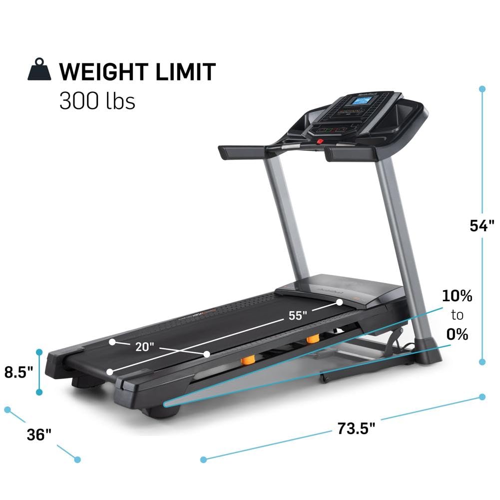 Nordictrack T Series 6.5S Treadmill + 30-Day Ifit Membership ,Black/Gray