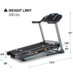 Nordictrack T Series 6.5S Treadmill + 30-Day Ifit Membership ,Black/Gray