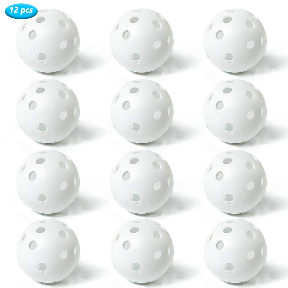 Thiodoon Practice Golf Balls Limited Flight Golf Balls 40Mm Hollow Plastic Golf Training Balls Colored Airflow Golf Balls For Sw