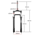 Syvrac Rst Mtb Mountain 26Inch Bike Snow Fork Fat Bicycle Fork Mechanical Forks Locking Suspension Forks Aluminum Alloy Fit 4.0'