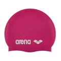 Arena Classic Unisex Silicone Swim Cap For Adults, Training And Racing, 100% Silicone, Wrinkle-Free, Fuchsiawhite