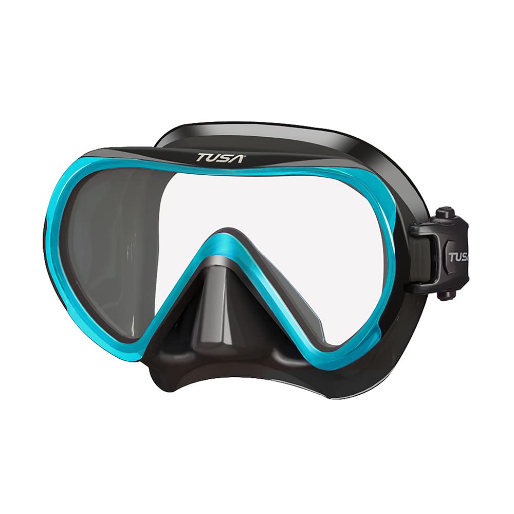 TUSA M-1011 Ino Scuba Diving Mask, Black/Ocean Green