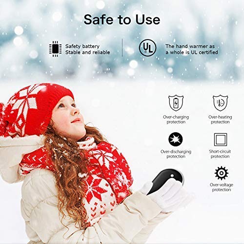 Electric Hand Warmer Rechargeable/ 5200 Mah Portable_Charger (Black)