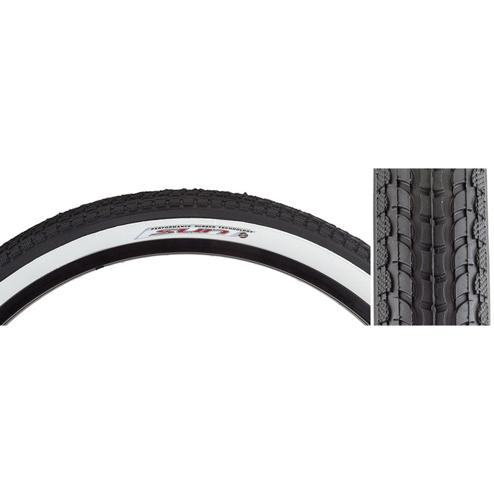 Sunlite Cruiser Sun Tire, 24'' X 2.125'', Black/White
