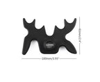 Honbay 2Pcs Black Plastic Moosehead Pool Billiard Cue Bridge Head