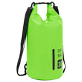 vidaXL Green 7.9 Gallon Dry Bag with Zipper  Lightweight PVC, Waterproof and Dustproof Perfect for Boating or Surfing  Compact