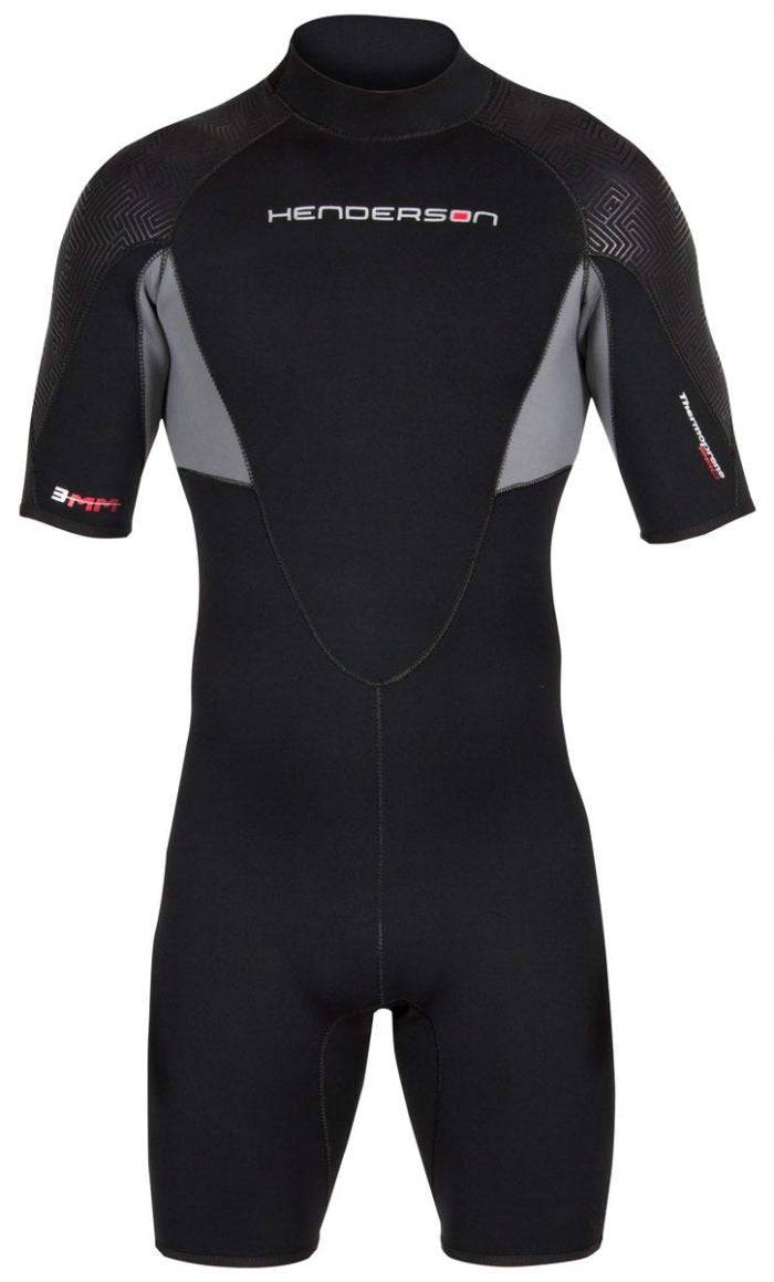 Henderson 3Mm Thermoprene Pro Mens Back Zip Shorty, Black, 3Xl