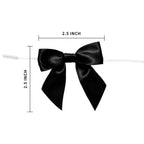 Rainbow Pana 60 Pack Twist Tie Bows For Treat Bags 25 Black Satin Ribbon Bows For Package Craft Gift Wrapping Decoration
