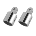 Acelane 2 Pcs Bimini Top Cap External Eye End Boat Fittings Stainless Steel Marine Hardware, Fits 7/8 Inches Od Round Tubing (Up