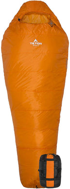 Teton Sports Altos-S 0F Ultralight Mummy Sleeping Bag For Camping, Hiking, Backpacking (Orange), 84 X 32 X 3''