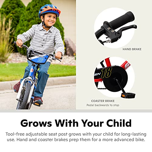 Schwinn Elm and Koen Bike or Balance Bike, 12-18 Inch Bike for Kids Ages 2-13, Black, Blue, Red, Teal, Pink or Purple, SmartStar