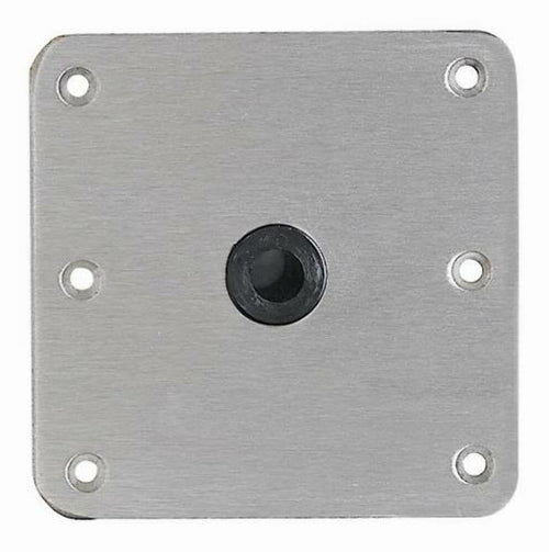 Attwood 67739 Lock'N-Pin 3/4'' Pin Base - Stainless Steel With Nylon Bushing, Non-Threaded - 7'' X 7''