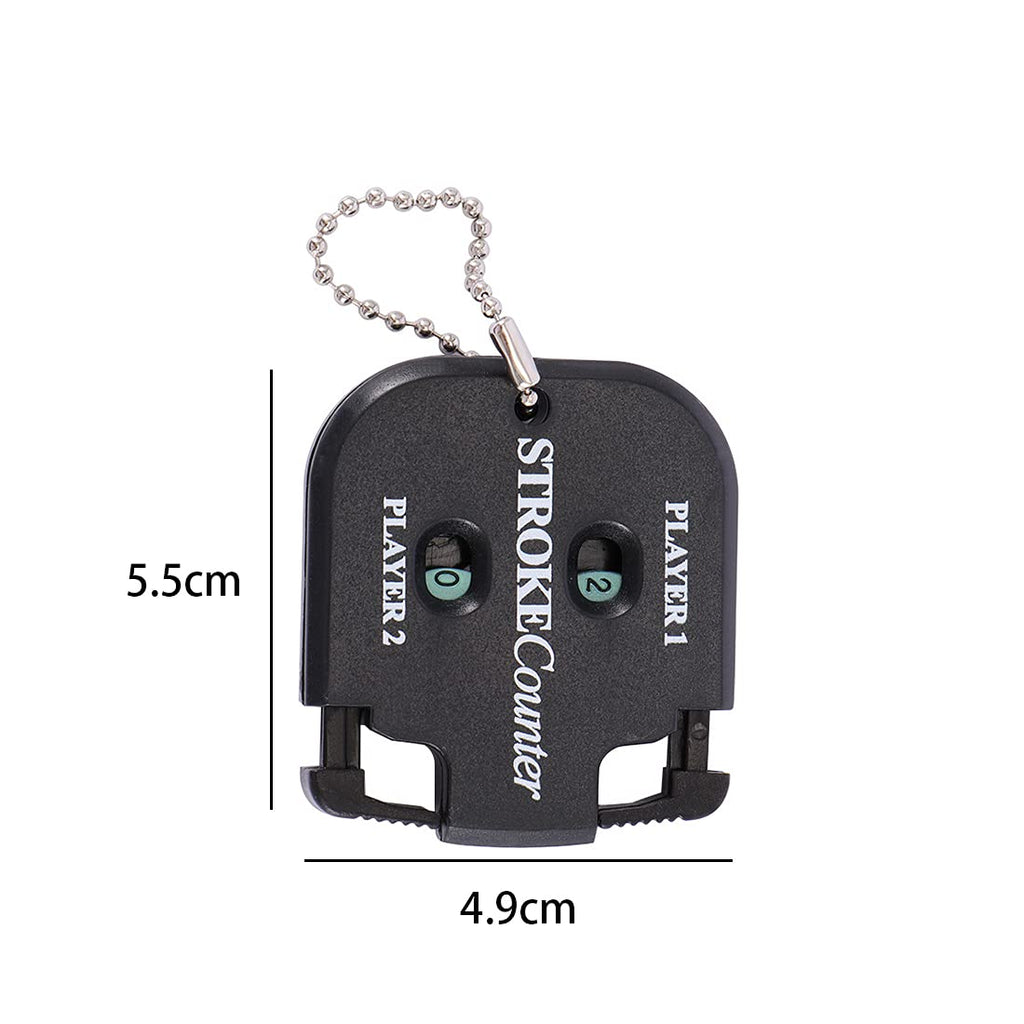 Helonge Golf Score Counter, 2 Pcs 2 Player Stroke Counter Golf Score Indicator 2 Digits Mini Square Golf Score Counters Handy Sc